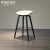 Import New Danish design bar furniture colorful plastic stool chair with 4 solid wood leg bar stools from China