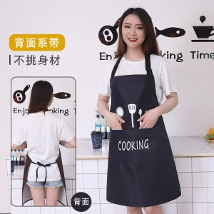 New design cotton cooking kitchen apron with sleeves