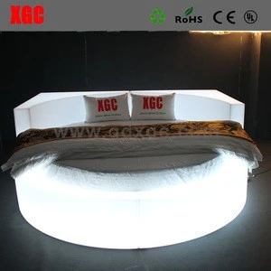 New design disco glowing furniture LED tanning bed hotel bed with 16 colors changing led light