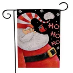 New design garden flag set windmills santa garden flag