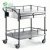 Import New design stainless steel 2-tier medical instrument trolley with castors for sale from China