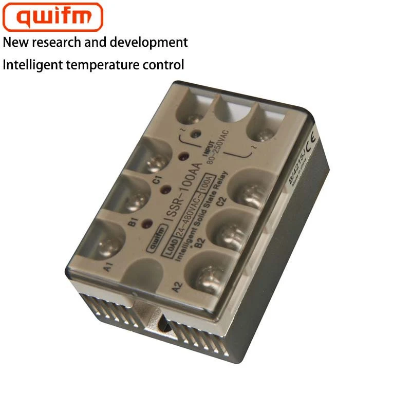 new material shell metal base 10A~120A intelligent three phase solid state relay with double LED indicators
