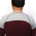 New products double shoulder support back brace gym sports protect heating pad