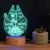 Import New Style 3D Led Night Light Dandelion Table Lamp Acrylic Carved Inside Wooden Base Dandelion Led Desk Lamp from China