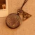 Import New vintage hollowed-out pocket watch gold dial triangle deathly hallows pocket watch necklace from China