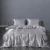 Import North America Size Solid Color Polyester Fiber Fabric Imitated Silk Fabric Three-piece Set Bedding Set from China