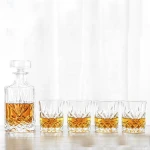 NOVARE 700ml Home Wine Liquor Whiskey Decanter Set with Glass Stopper
