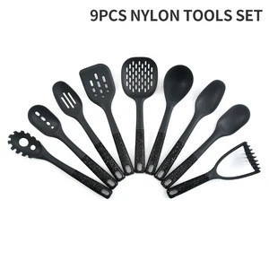 Nylon kitchen utensils and appliances 9 sets high temperature resistant nylon cooking scoop shovel gear