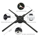 Oem 3d Hologram Led Display Fan Wifi Holographic Projector Led 3d Hologram Fan For Event
