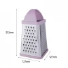 OEM Factory multifunctional Stainless steel cheese grater 4 sides vegetable grater with handle