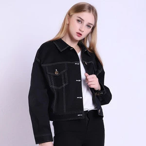 OEM ODM Custom 2019 New Arrivals Woman Denim Jacket Outwear Ladies Spring Autumn Jacket Girls Fashion Streetwear Coat