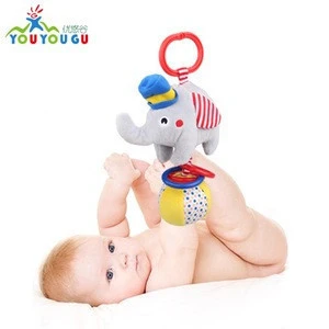 OEM soft stuffed cartoon animal sounding and Vibrating Baby Plush Toy