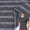 Online shop china apparel fabric stores cotton stripe linen fabric for t-shirt