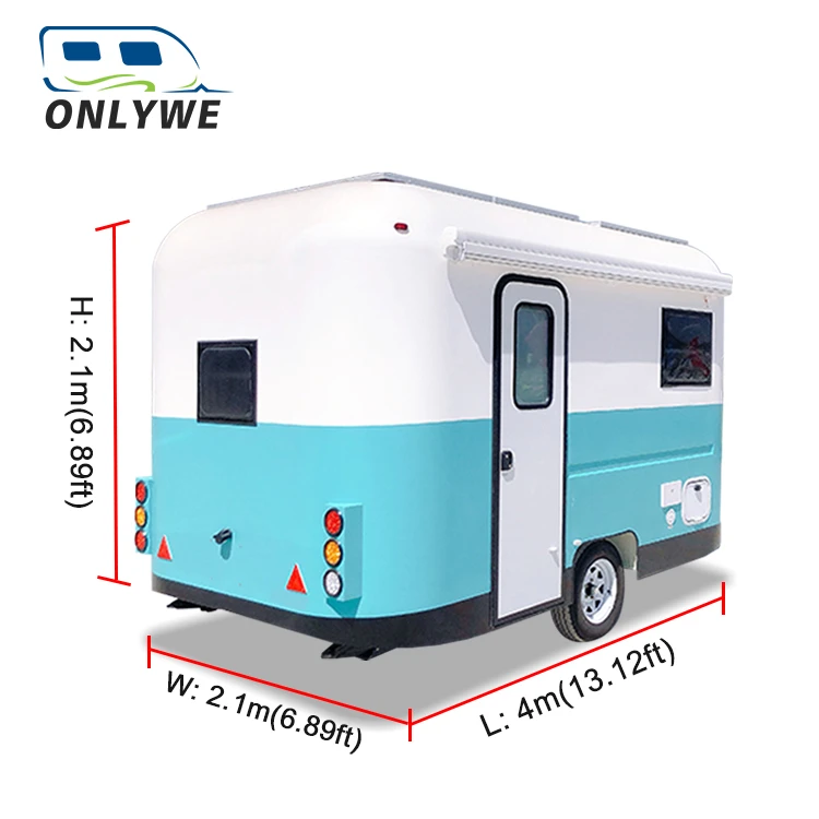 Onlywe rv small travel trailer camper trailer camping caravans