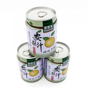 Organic 245ml  Can Package 100 Fruit Sweet Healthy Additive Free Pear Juice