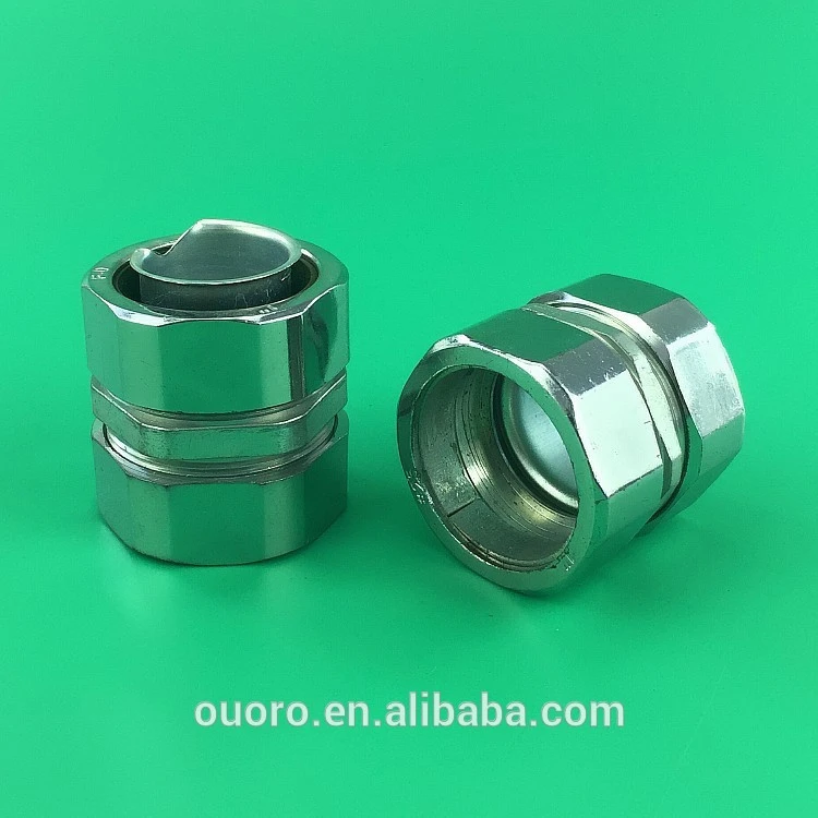 OUORO 12mm G3/8 DGJ Circlip self secured union zinc alloy connector joint fitting for flexible conduit
