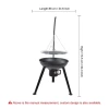 Outdoor Charcoal Balcony Hanging Barbecue Grill Camping Tripod Bbq Grill With Ash Catcher