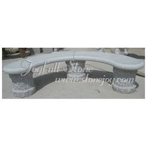 Outdoor Stone Curved Patio Bench