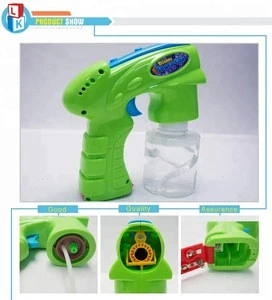 outdoor summer kids toy 185ml battery powered bubble gun with light