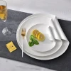 P&amp;T Royal Ware white banquet catering porcelain ceramic dinner plate set hall crockery dinnerware for restaurant
