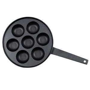 Pancake Maker Baking Mold cast iron egg poacher pan Octopus Ball poffertjes pan Takoyaki pan with long handle