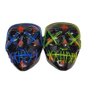 Party supply USB rechargeable  EL light up LED mask for Halloween