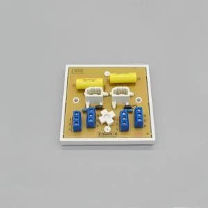 PC+ABS Material and White Color rj45 faceplate Ethernet Faceplate 86 Wall Plate 1 Gang 2 Port RJ45 Socket ABS White