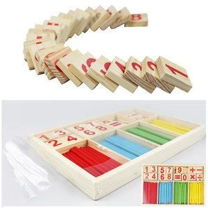 Pick Up Sticks Wholesale Wooden Counting Number Wooden Toys Math Arithmetic Learning Sticks