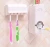 Import Plastic Toothbrush Holder Automatic Toothpaste Dispenser Set Dustproof With Super Sticky Suction Pad Wall Mounted from China