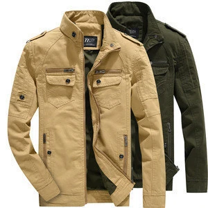 Plus Size Cotton Canvas Jacket Winter Military Jacket Men  Autumn Outwear  Fashion Mens Bomber Jacket
