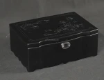 PM032B Custom Made Hand Crank Music Box Wooden Dancing Musical Jewelry Box