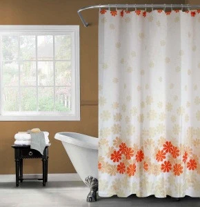 Polyester Fabric Shower Curtain Bathroom Products /colorful fabric shower curtains/luxury fabric shower curtains