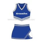 polyester/spandex children cheerleading uniforms, blue adult cheerleader costume