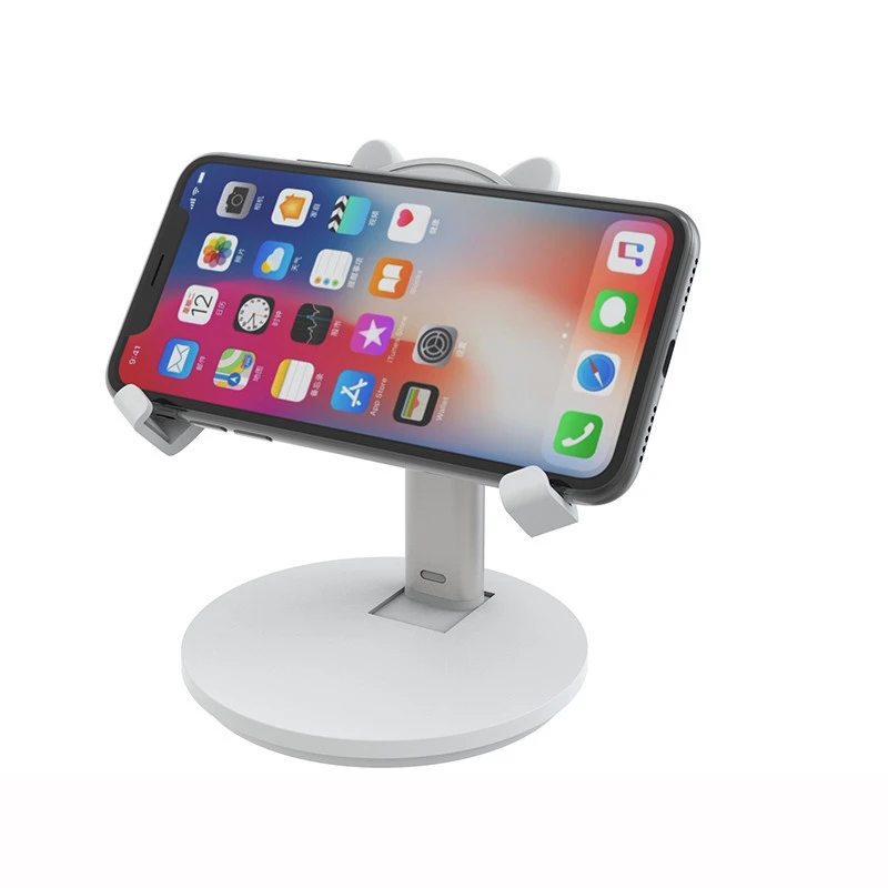 Portable Foldable Adjustable Metal Aluminum Cute Desk Cell Phone Stand Mobile Phone Holders for Ipad Phone Tablet