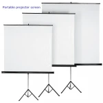 Portable rack projector screen 100 inch Matt White HD Floor Foldable Stand Tripod frame Projection Screen For Home School