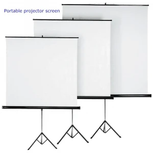 Portable rack projector screen 100 inch Matt White HD Floor Foldable Stand Tripod frame Projection Screen For Home School