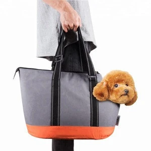 portable small pet dog cat travel carrier canvas tote handbag for outdoor