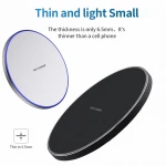 Portable Universal LED 15W Fast Wireless Charging QI 10W Wireless Charger For iPhone Quick Round Wireless Charger