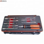 Power Tool Accessory 9pcs 1/4" Magnetic Hex Nut Setter Nut Driver Socket Set