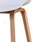 PP shell beech wooden bar chair with footrest