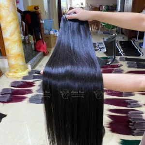 Premium One Donor Soft Shiny Bone Straight Top Factory Vietnamese Hair Vendor Glueless Full HD Lace Wigs Human Hair Extensions