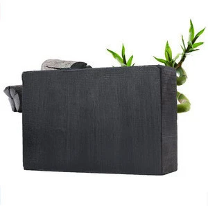 Private label Organic Black Soap Bamboo Charcoal Handmade Soap Whitening Soap