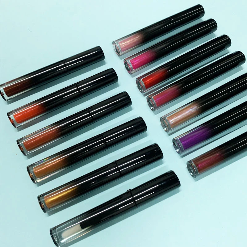Private label perfect lipgloss gradient tube packaging shiny glossy lip gloss wholesale high quality liquid lipstick