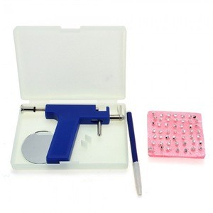 Pro 100pcs Studs Steel Ear Nose Navel Body Piercing Gun Instrument Tool Set Kit