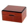 Professional Black Boarder Single Mahogany Sticker Classic High Glossy Wooden Box For Watch