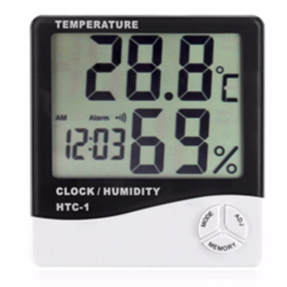 Professional Indoor Industrial Hygrometer Digital Room  Thermometer &amp; Hygrometer Htc-2