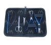 Professional Linkies Micro ring Opener Hair Extension Pliers Mini Scissor Hair Pulling Tool With Blue Sliver Color Kit
