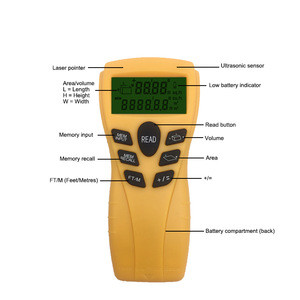 professional ultrasonic distance measurers with laser pointer &amp; Digital Ultrasonic Distance Measurer with LCD screen