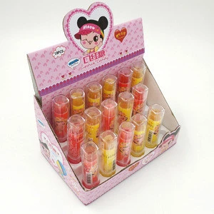 Promotion kids gift cheap funny design lipstick candy toy for sale