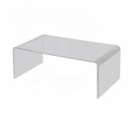 Promotional acrylic side table black end table reading coffee table for home